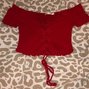 Off the shoulder crop top